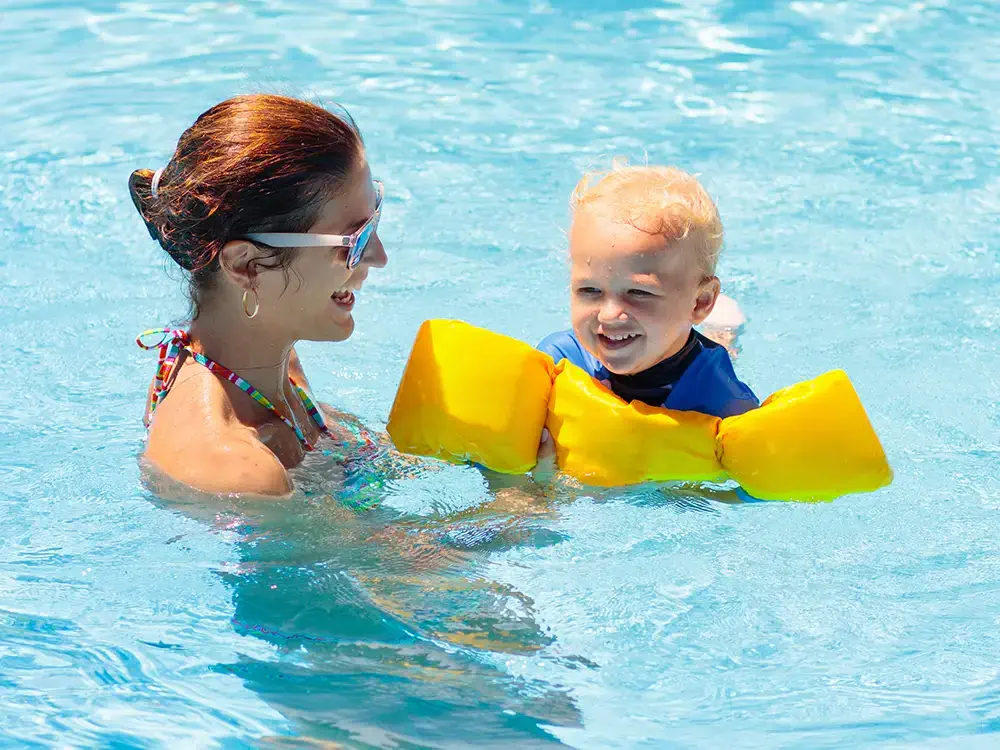 Here are some steps you can adopt to reinforce water safety in and around your fiberglass pool 