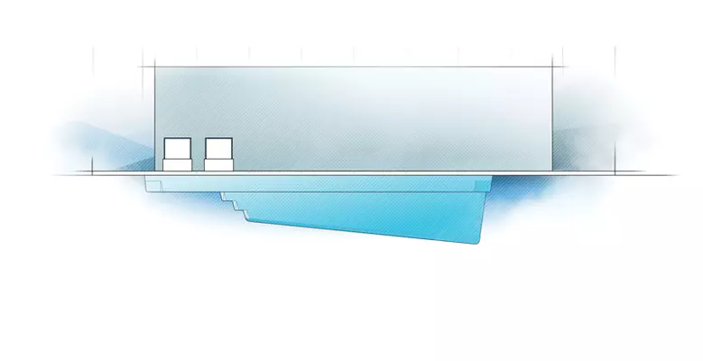 Aviva Pools The APEX fiberglass pool profile