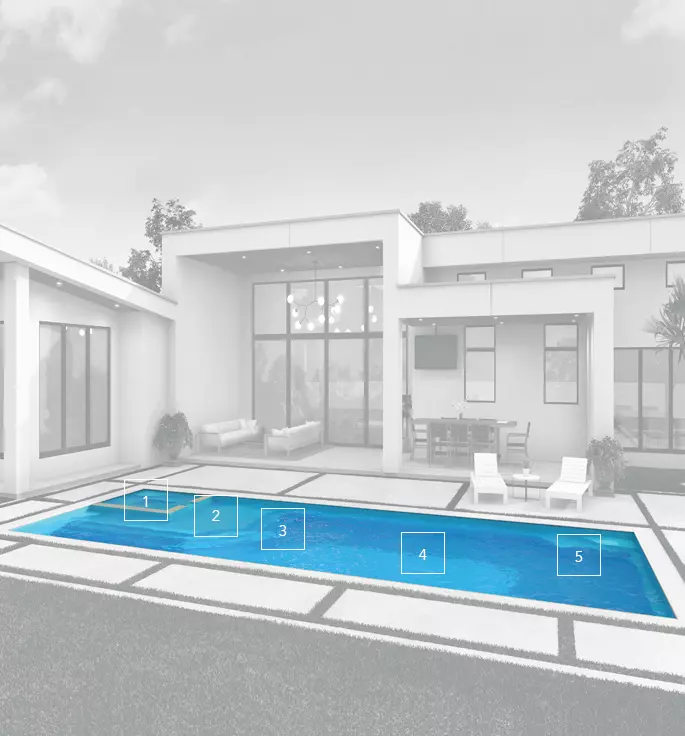 The Luxe fiberglass pool : features overview