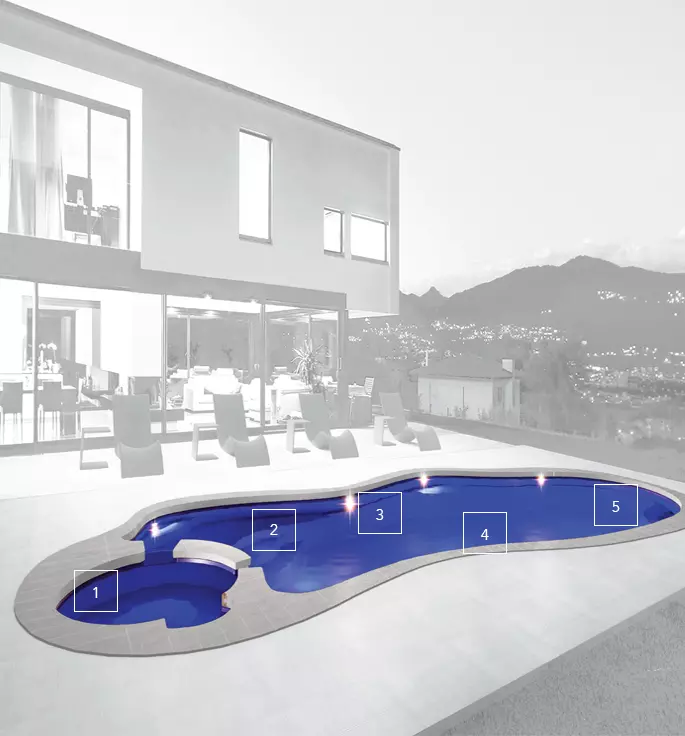The Serene fiberglass pool : features